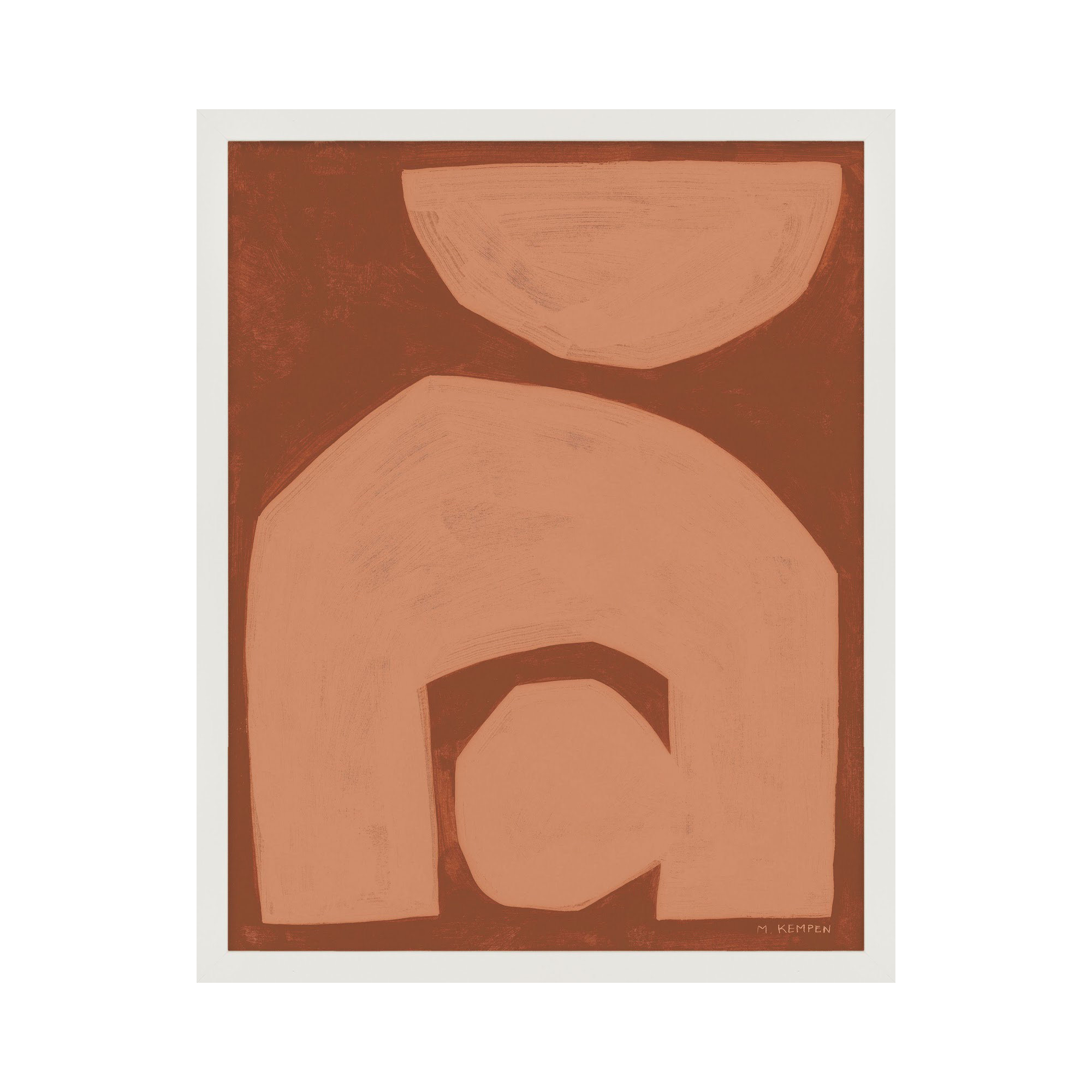 Module On Terra Cotta 2 by Michael Kempen, White, 50'' H x 40'' W