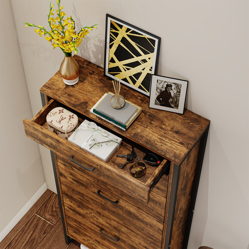Armoire à chaussures polyvalente avec capacité accrue et design élégant pour toute maison, Brun rustique