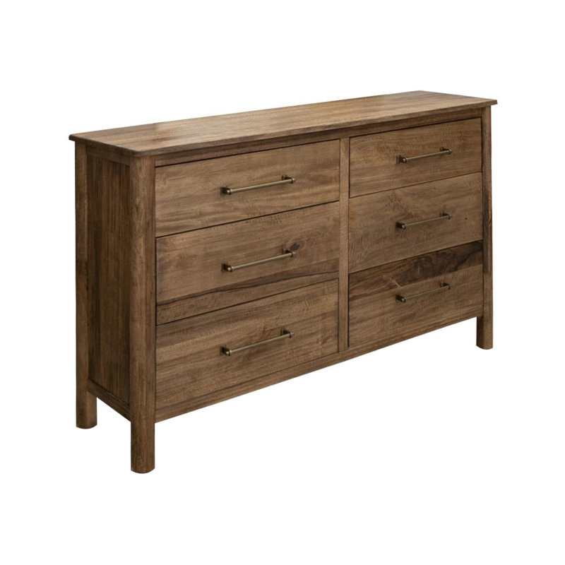 Commode Olimpia à 6 tiroirs avec miroir