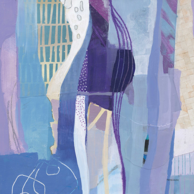 «Abstract Layers I» par Kathy Ferguson - reproduction d'art sur toile tendue, H 36 po x l 36 po, Non
