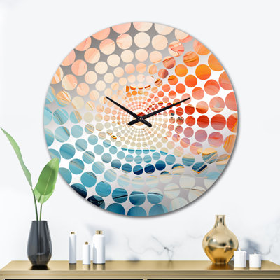 Symi - Horloge murale peinture abstraite