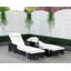 Cambridge Reclining Sun Lounger with Cushions-40074272-40074271