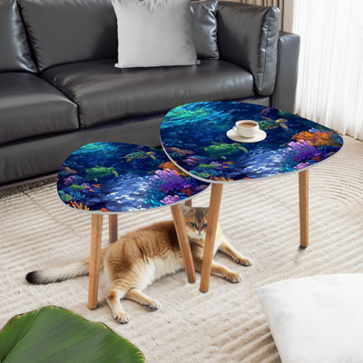 Ensemble de 2 tables basses gigognes Triangle Nest