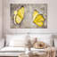 Treillis feuilles d'or sur toile-73644878