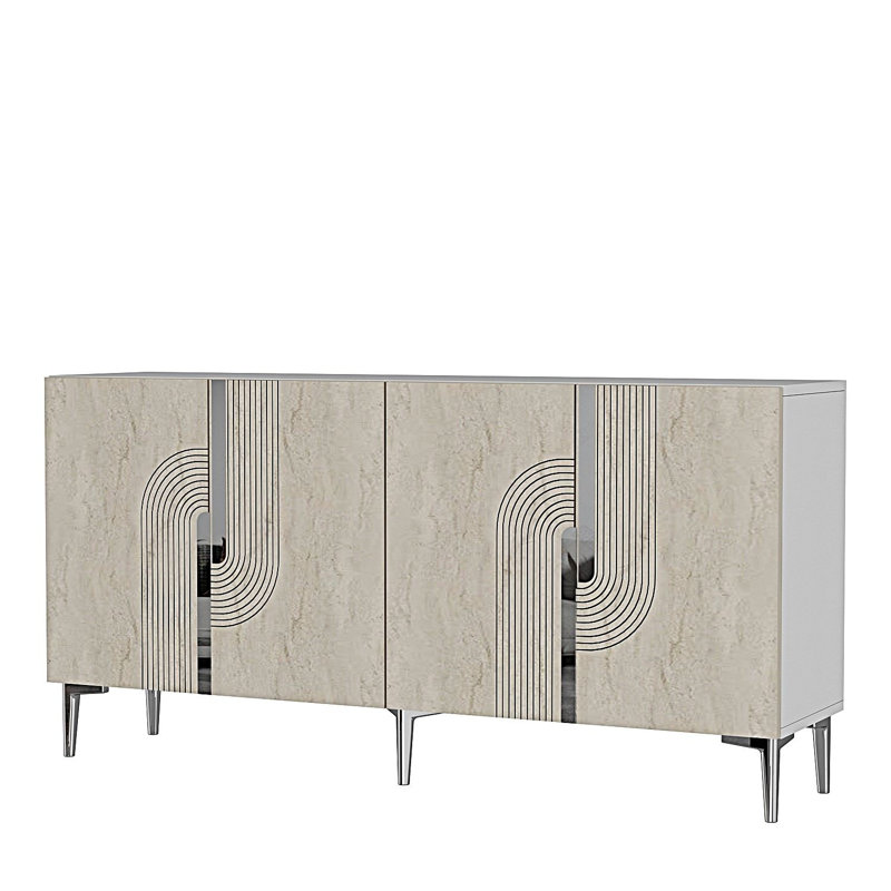 Console, Brun / Argenté
