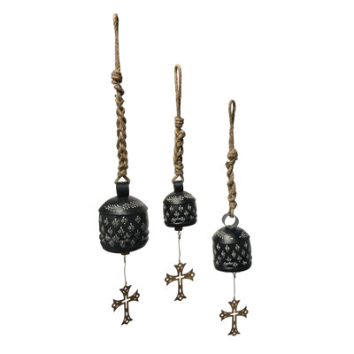Set of 3 Goobers Bells in Charcoal