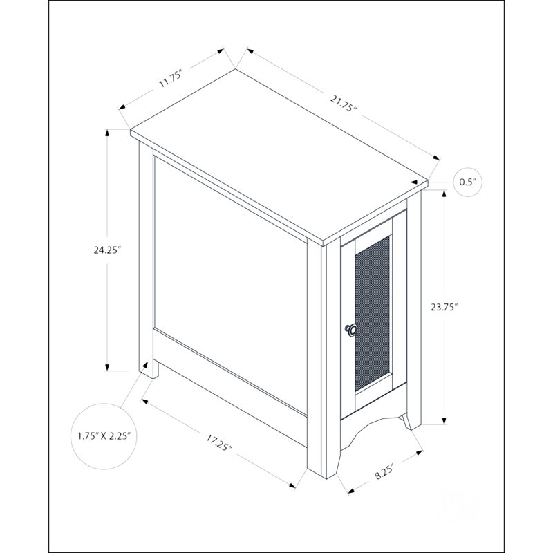 Table d'appoint avec porte