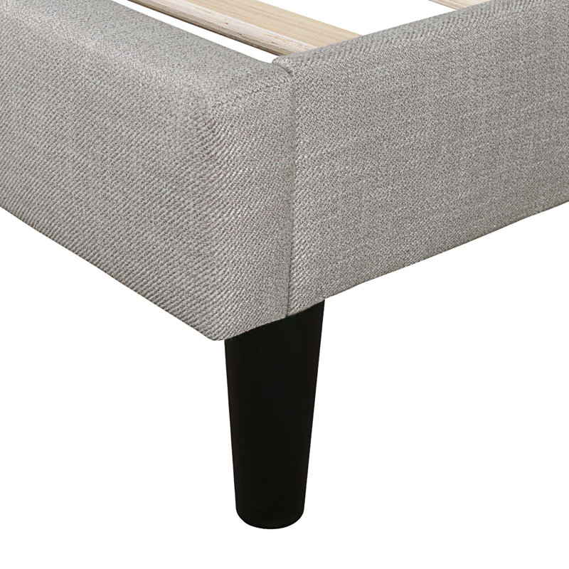 Lit plateforme, Double, Beige clair