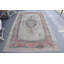 Grand tapis turc beige rétro idéal pour la salle à manger ou la chambre à coucher à thème tribal