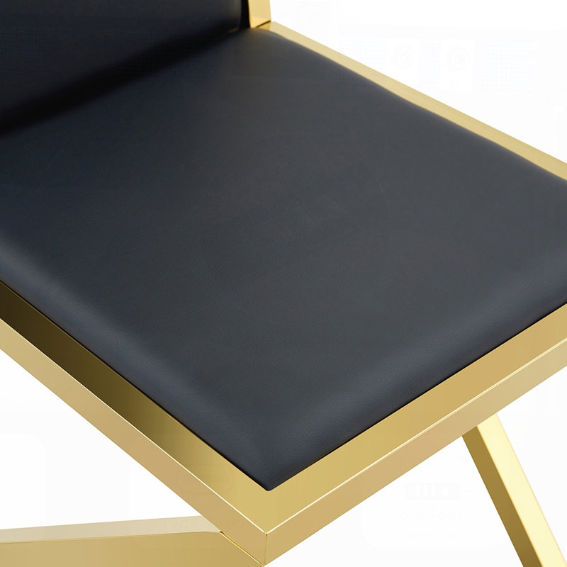 Ensemble de table à manger en verre trempé de luxe moderne et 4 chaises en polyuréthane, élégant et fonctionnel, Noir
