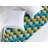 Ambesonne Abstract Bed Runner Dots Composition Circles Dark Teal Multicolor-106944921