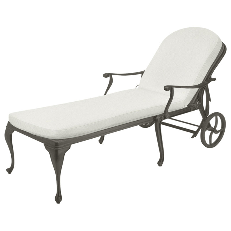 Provance Aluminum Chaise - Slate Gray, No Welt, Natural White, Slate Gray