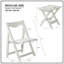 Ensemble de petites tables pliantes et chaises rectangulaires avec 2 chaises
