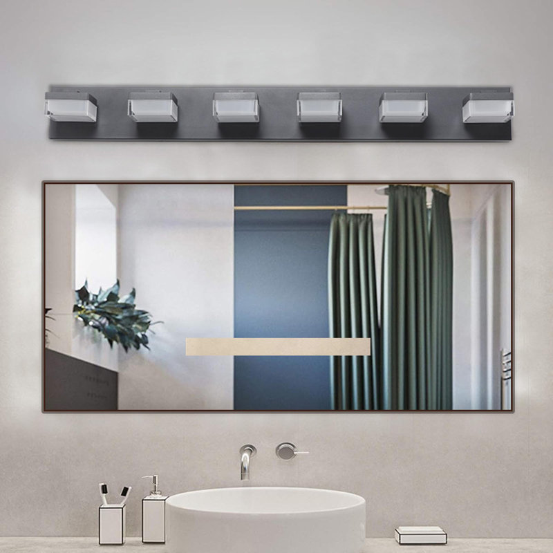 Luminaire de meuble-lavabo moderne et simple, Noir