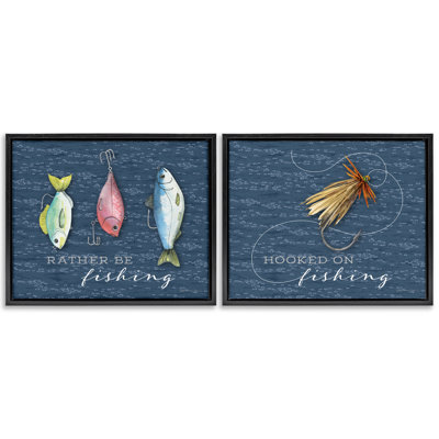 Ensemble de 2 toiles flottantes récréatives de pêche, design par Holly Thomas Stein
