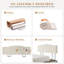 Tête de lit tapissier en lin à hauteur réglable avec dossier ergonomique pour matelas de 6 à 15 po, aucun assemblage requis - très grand, beige-352453186-352453211