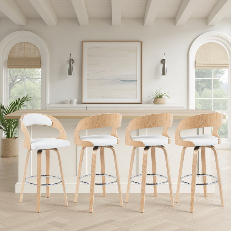 Tabouret de bar pivotant Pensacola, 4, Tabouret de bar (siège d'une hauteur de 30 po)