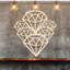 Art mural de sept diamants fabriqués à partir de lignes - ACM-570438947-570438973