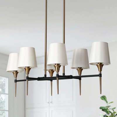 Lustre linéaire pour îlot de cuisine à 6 lumières de 31 po Degorge