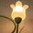 4-Light Floral Shade Semi Flush Mount