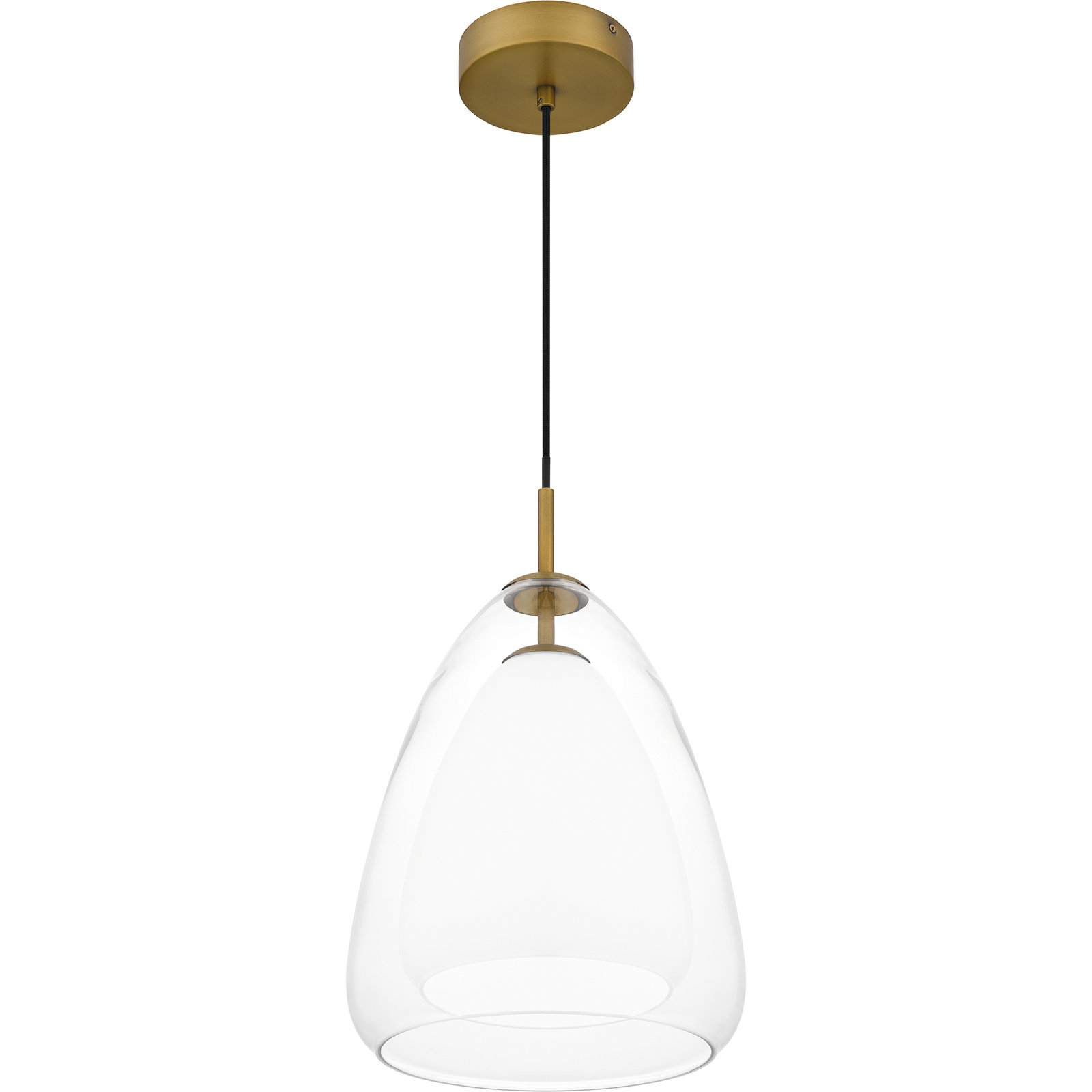 Lanisa Single Light Glass Steel Dimmable Pendant