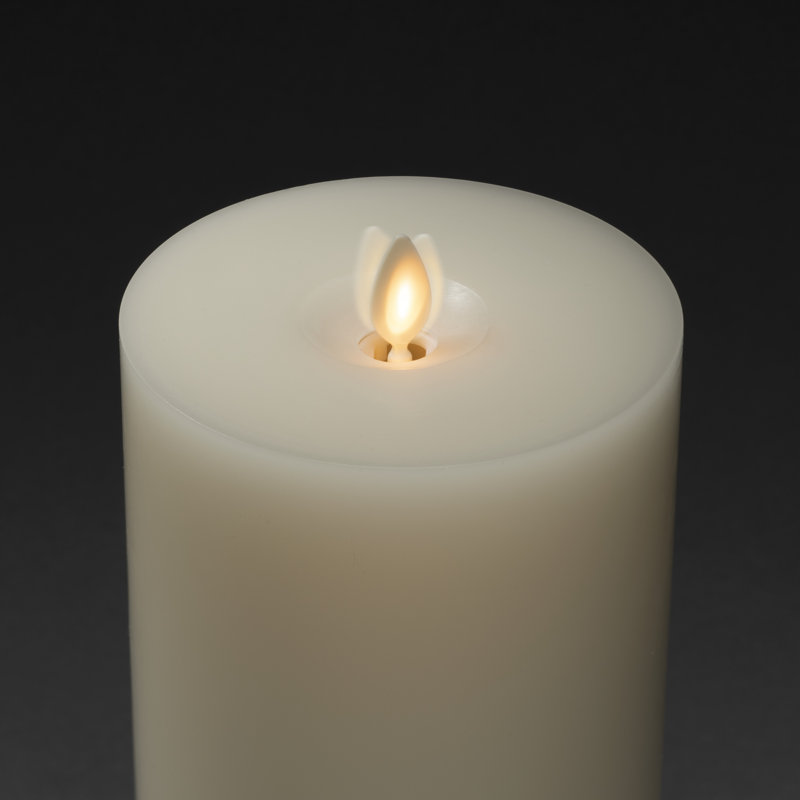 Vanilla Scented Flameless Pillar Candle, 18.2cm x 9.6cm