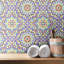 Sevillano Andalusia 8" x 8" Ceramic Patterned Field Tile