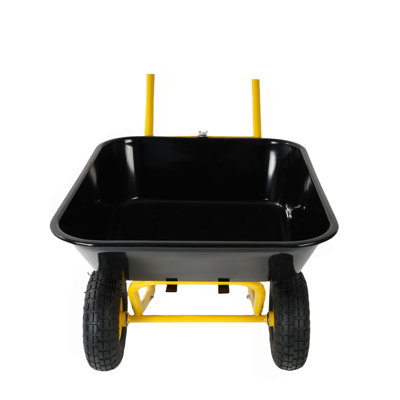 Two-wheeled barrow, garden cart, 10-inch pneumatic wheels
