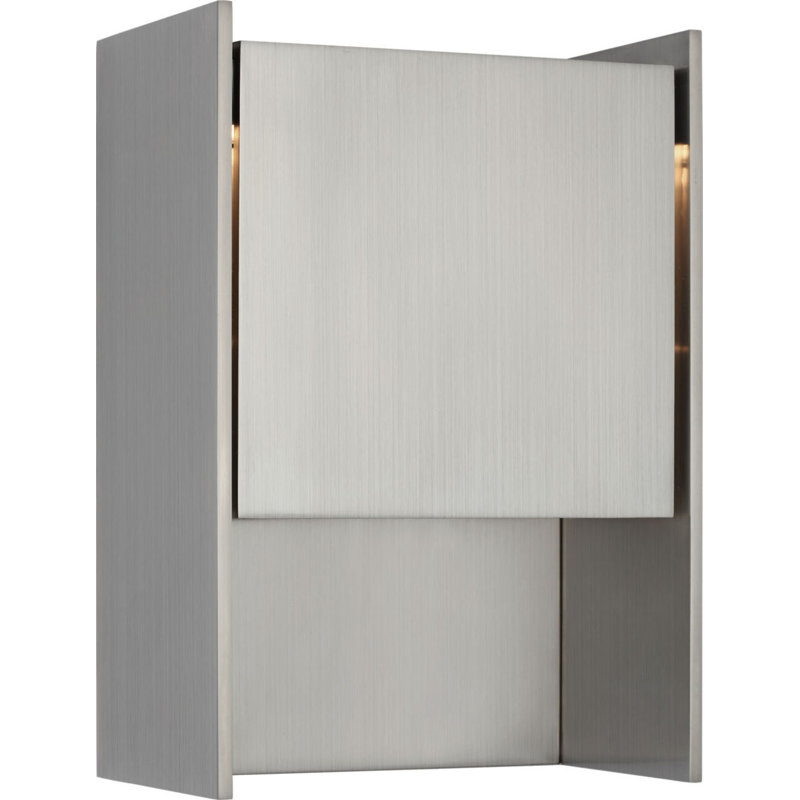 Align Shielded Wall Light, 2 Lights, Stainless Steel, 11" Height