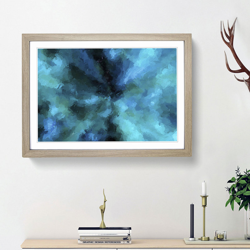 Universe in Abstract Vol.39 in Abstract - Picture Frame Graphic Art Print, Oak Framed, 27cm H x 36cm W x 2cm D