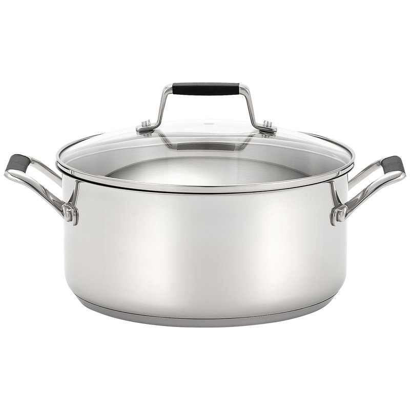 Stellar Induction, 24cm Stainless Steel Casserole with Glass Lid, 4.5L