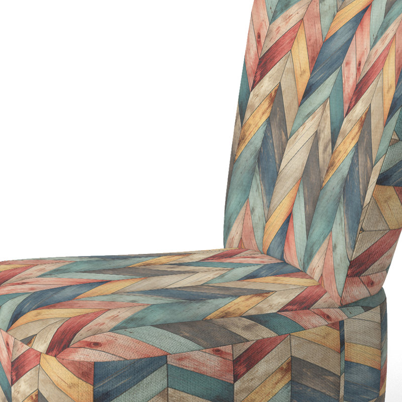 Chaise d'appoint large 27,5 po Roussel, Mélange de polyester rose / bleu / gris