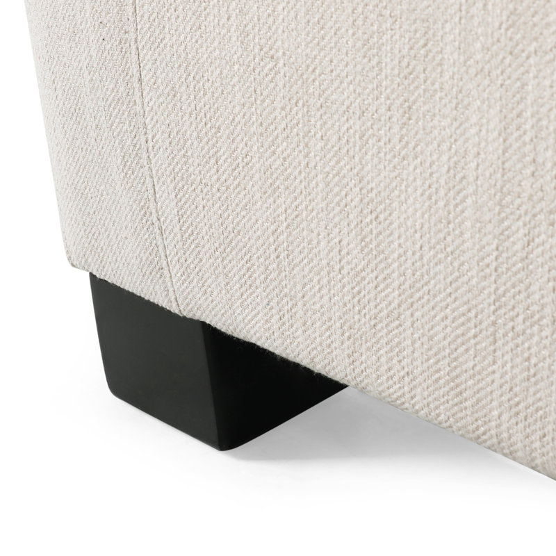 Upholstered Armchair, Beige 100% Polyester