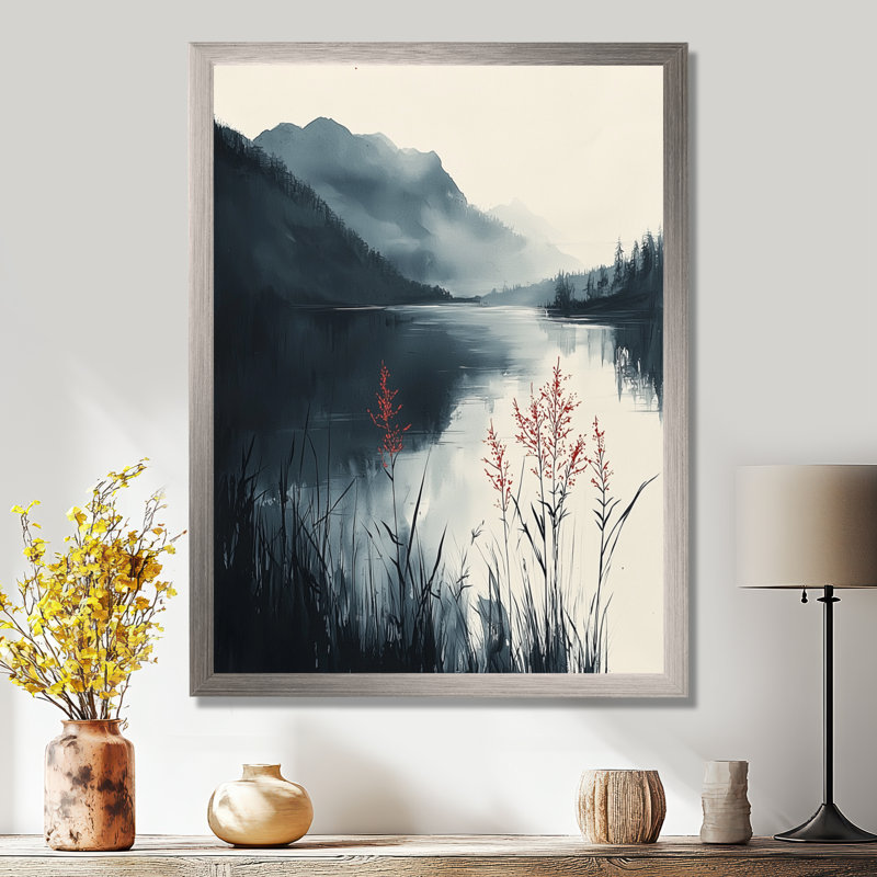 Giselbert - Landscapes Wall Art Prints, Silver, 44" H x 34" W, Single Picture Framed Print