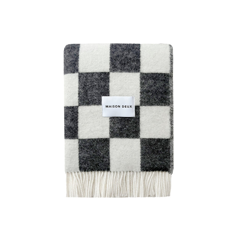 Throw Blanket, Black/White