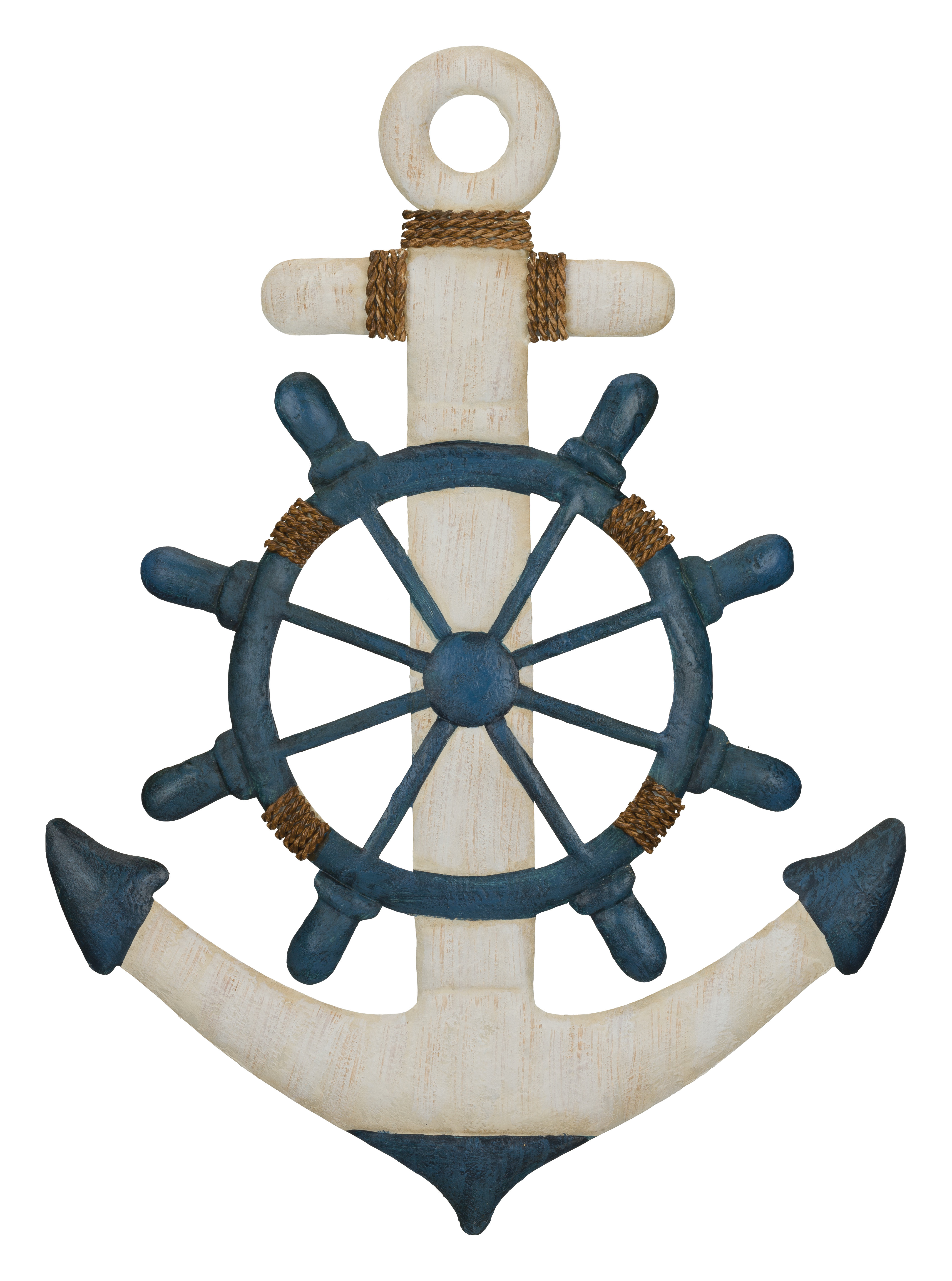Roue De Barre De Bateau Vintage Style Méditerranéen - Décoration Murale Nautique Pour Salon Et Chambre - 5