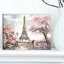 Paysage urbain «Eiffel avec fleurs roses», peinture-35109229-35109233