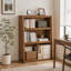Bibliothèque à échelle extensible à 3 niveaux, bibliothèque convertible pour salon, bureau, chambre
