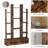 Industrial Freestanding Bookcase With 2 Drawers And 12 Shelves, Rustic Brown Display For Bedroom, Living Room, Home Office Drawers, Shelves Storage, Suitable