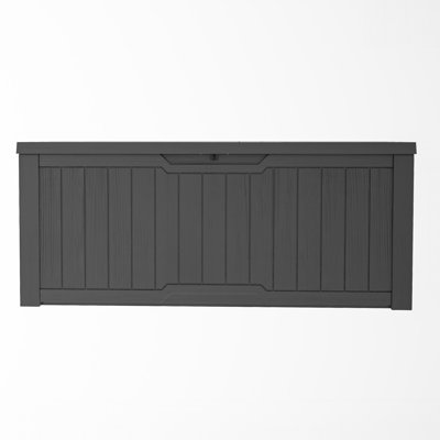 450L Dark Grey Garden Storage Box Large Deck Box