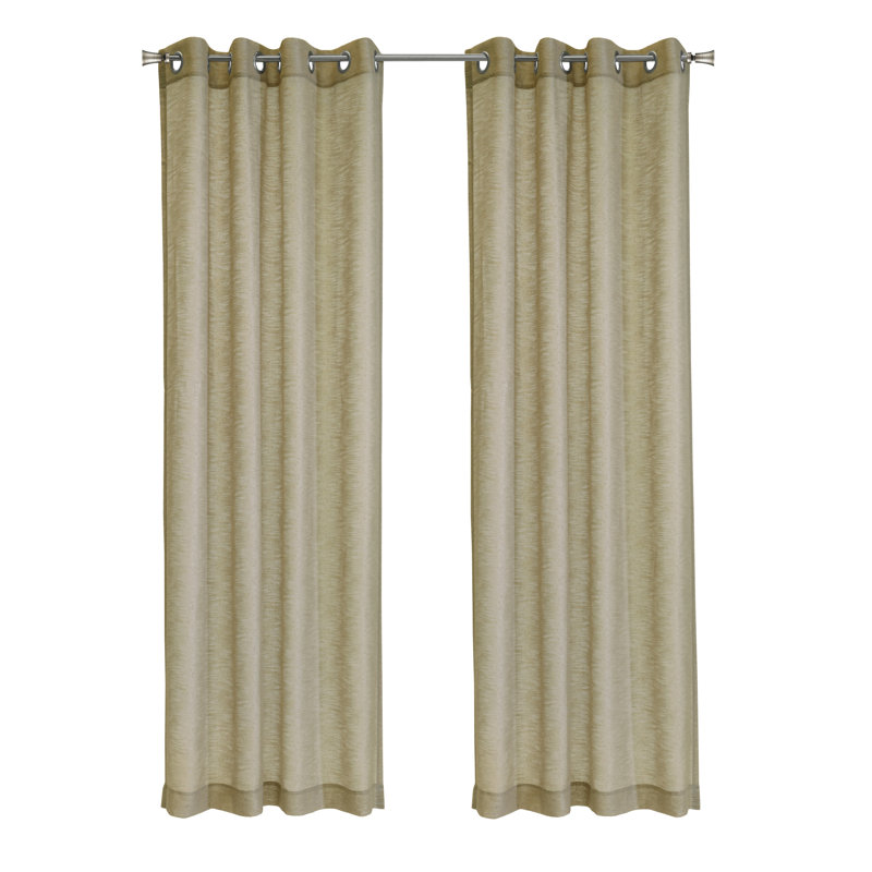Panneau de rideau diaphane avec œillets Boucle, L 52 po x L 84 po
