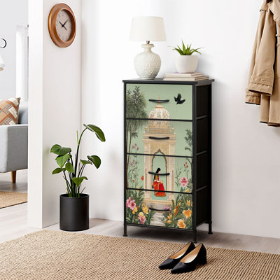 Commode pour commode de chambre à coucher pour garde-robe de chambre à coucher de style traditionnel moghole arche de jardin sans couture pour commodes et coffres à tiroirs