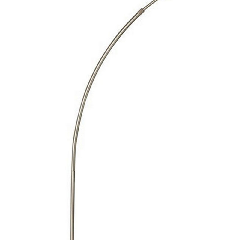 Tynise 86'' Arched Floor Lamp, White, Silver