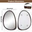 Asymmetrical Wood Framed Wall Accent Mirror-337404173
