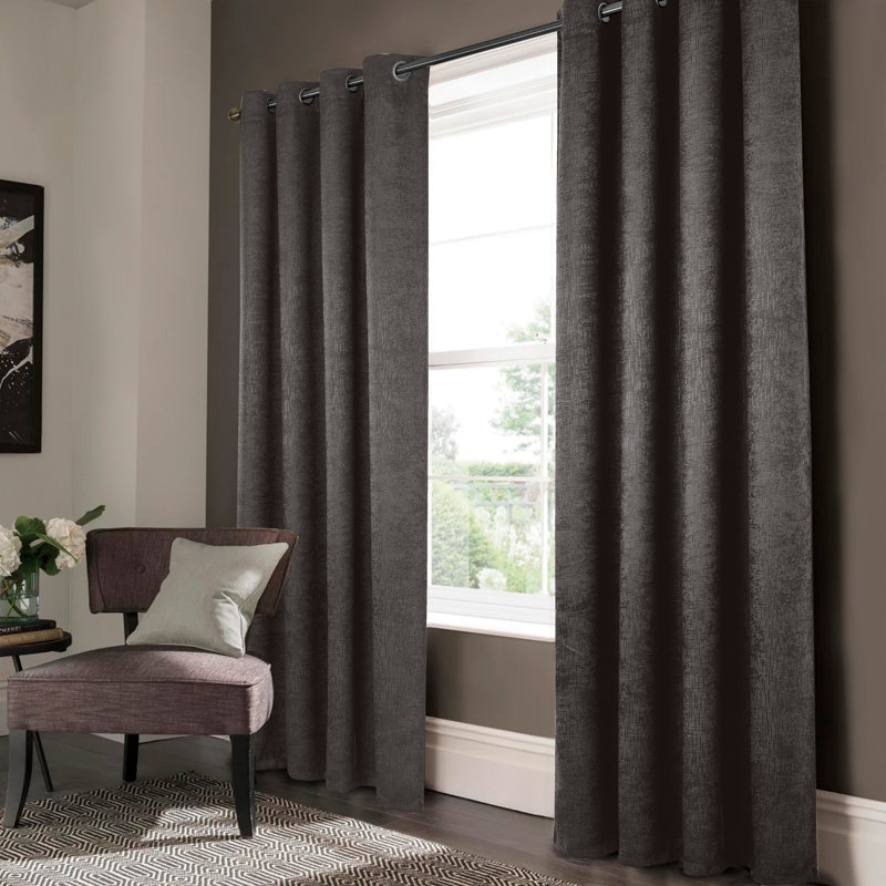 Paire de rideaux occultant avec œillets Lynx, Rouge, L 52 po x L 84 po