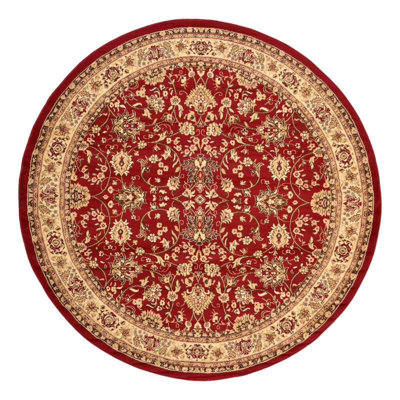 Bhatari Indoor Rug, Round 7'10", Burgundy