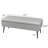 42" Faux Leather Storage Ottoman Bench With Metal Legs-1564766471