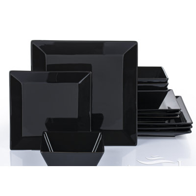 12pc White Soho Dinner Set