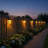 6-pack Solar Wall Lights - Outdoor Waterproof Fence Lights, Auto On/off Dusk To Dawn, Warm White