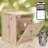 Smart Owl House With Camera, Outdoor Hanging Natural Wooden Owl Nesting Box, Solar Powered, Real-time Viewing And Motion Detection, Includes Mounting Screws, Easy To Assemble, Perfect Present For Owl Enthusiasts (brown, 10.8×12.2×16.8 Inch)